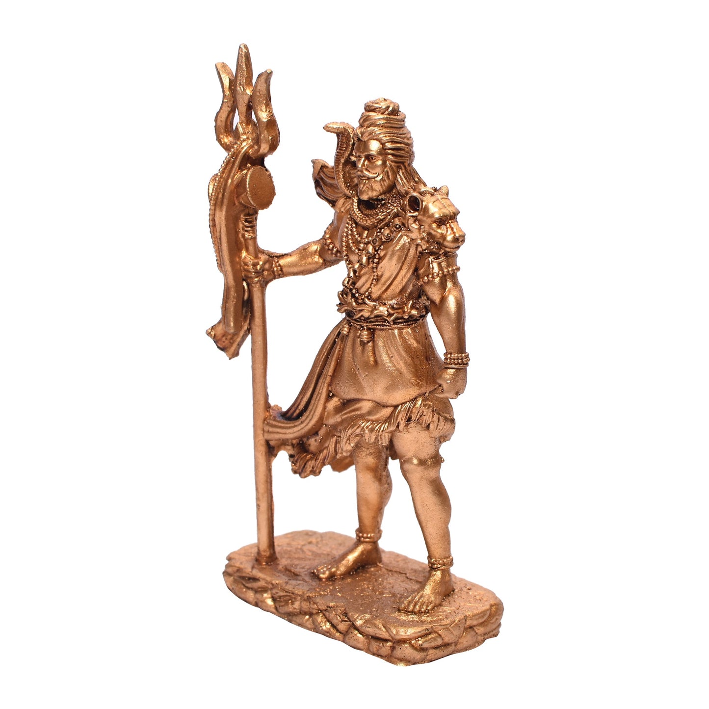 Cherishcraftt Shiva Statue Car Dashboard Idol, Shiv Ji for Birthday,Annivesary, Home & Office Pooja Room,Living Room Show Piece New House Warming Gift (Golden,Size -12 * 7 * 4 cm)
